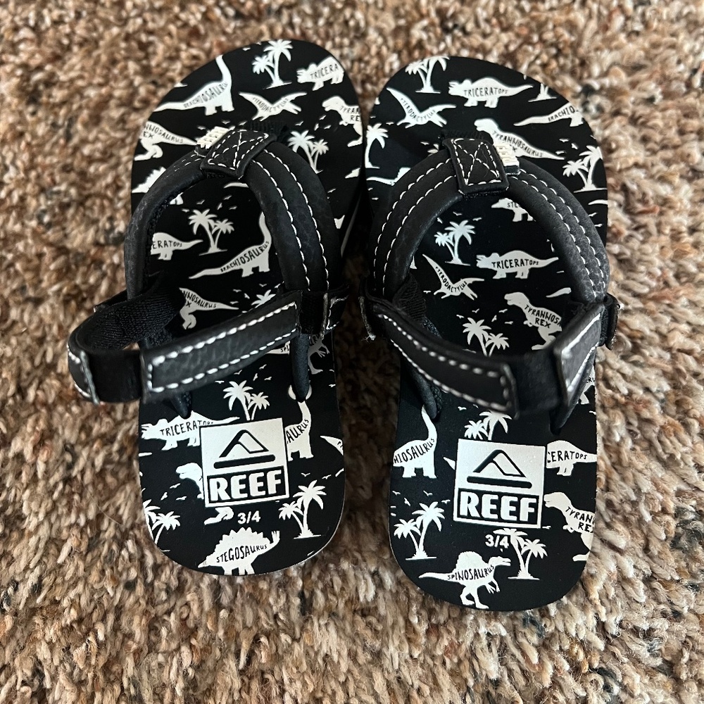 Black Reef Toddler Flip Flops